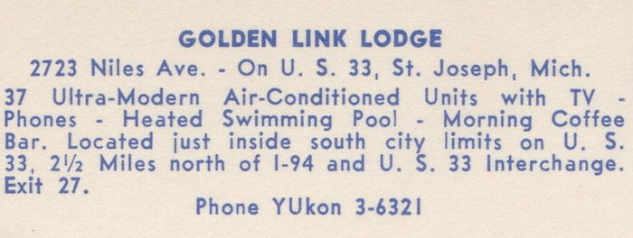 Golden Link Lodge - Old Postcard (newer photo)